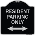 Signmission Reserved Parking Resident Parking Heavy-Gauge Aluminum Architectural Sign, 18" x 18", BS-1818-23039 A-DES-BS-1818-23039